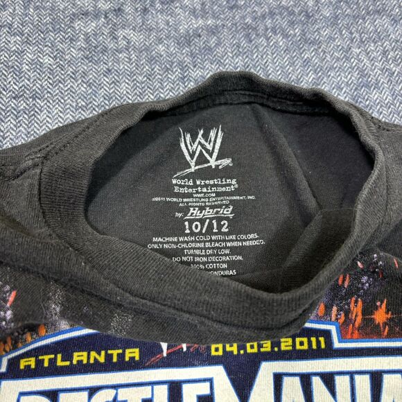Vintage WWE T Shirt Wrestlemania 2011 John Cena Rey Mysterio Boys Medium 10-12 - Picture 4 of 6
